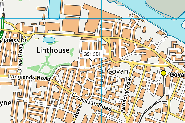 G51 3DH map - OS VectorMap District (Ordnance Survey) G51 3DH map - OS VectorMap District (Ordnance Survey)