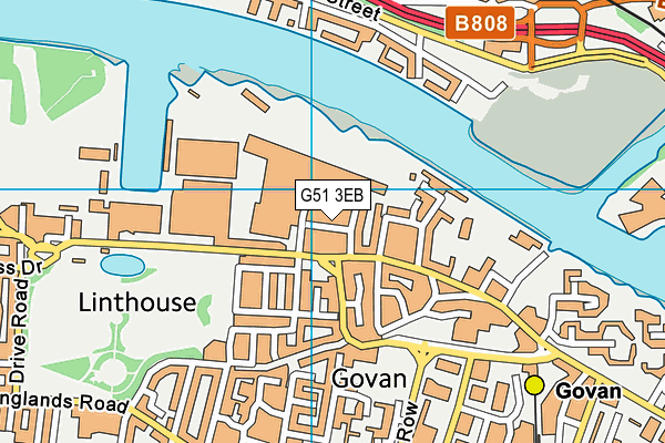 G51 3EB map - OS VectorMap District (Ordnance Survey)