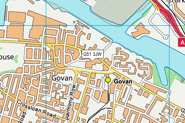G51 3JW map - OS VectorMap District (Ordnance Survey) G51 3JW map - OS VectorMap District (Ordnance Survey)