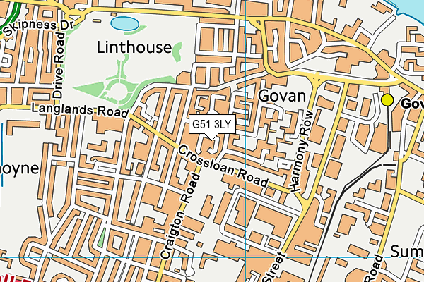 G51 3LY map - OS VectorMap District (Ordnance Survey) G51 3LY map - OS VectorMap District (Ordnance Survey)