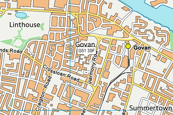 G51 3SF map - OS VectorMap District (Ordnance Survey) G51 3SF map - OS VectorMap District (Ordnance Survey)