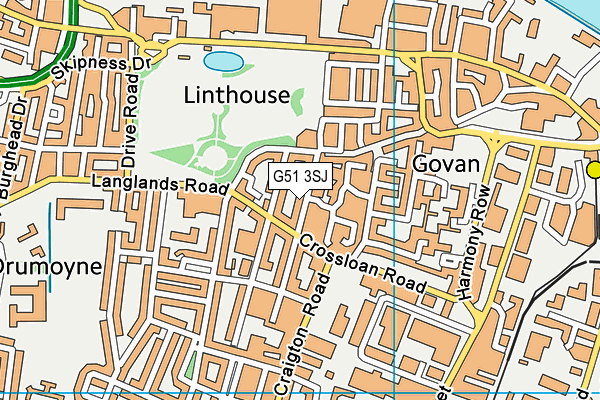 G51 3SJ map - OS VectorMap District (Ordnance Survey) G51 3SJ map - OS VectorMap District (Ordnance Survey)