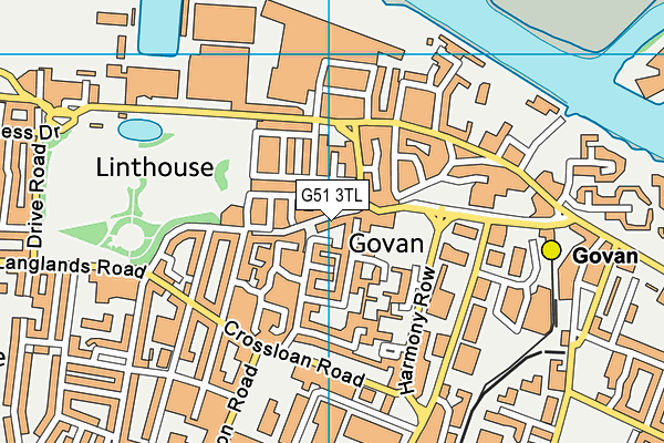 G51 3TL map - OS VectorMap District (Ordnance Survey)