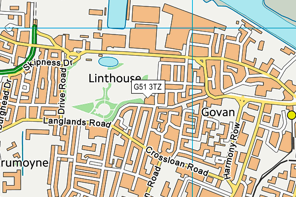 G51 3TZ map - OS VectorMap District (Ordnance Survey) G51 3TZ map - OS VectorMap District (Ordnance Survey)