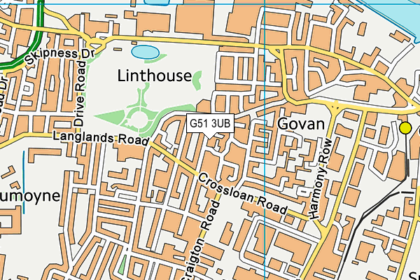 G51 3UB map - OS VectorMap District (Ordnance Survey) G51 3UB map - OS VectorMap District (Ordnance Survey)