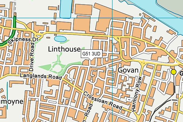 G51 3UD map - OS VectorMap District (Ordnance Survey)
