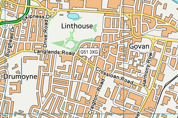 G51 3XG map - OS VectorMap District (Ordnance Survey) G51 3XG map - OS VectorMap District (Ordnance Survey)