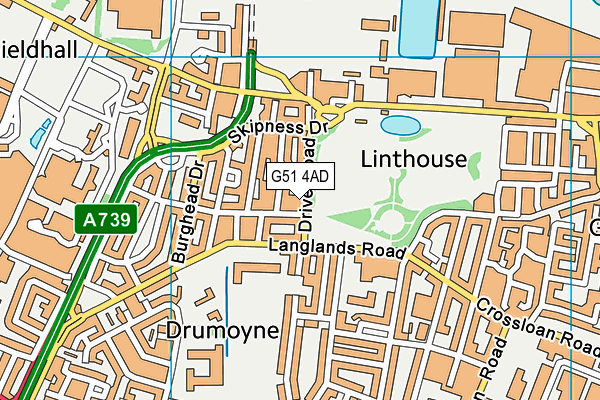 G51 4AD map - OS VectorMap District (Ordnance Survey) G51 4AD map - OS VectorMap District (Ordnance Survey)
