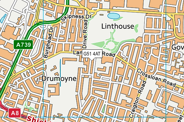 G51 4AT map - OS VectorMap District (Ordnance Survey) G51 4AT map - OS VectorMap District (Ordnance Survey)