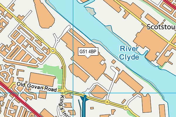 G51 4BP map - OS VectorMap District (Ordnance Survey)