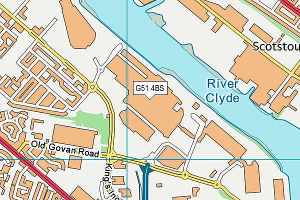 G51 4BS map - OS VectorMap District (Ordnance Survey)