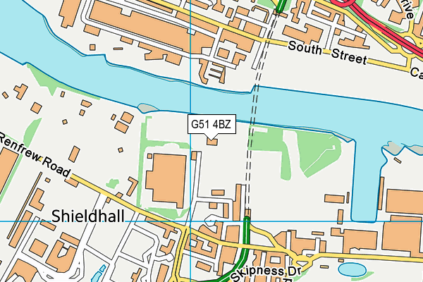 G51 4BZ map - OS VectorMap District (Ordnance Survey) G51 4BZ map - OS VectorMap District (Ordnance Survey)