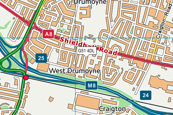 G51 4DL map - OS VectorMap District (Ordnance Survey) G51 4DL map - OS VectorMap District (Ordnance Survey)