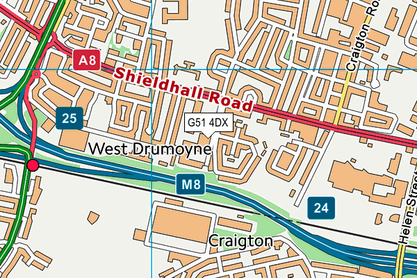G51 4DX map - OS VectorMap District (Ordnance Survey) G51 4DX map - OS VectorMap District (Ordnance Survey)