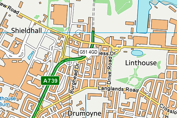 G51 4GD map - OS VectorMap District (Ordnance Survey) G51 4GD map - OS VectorMap District (Ordnance Survey)
