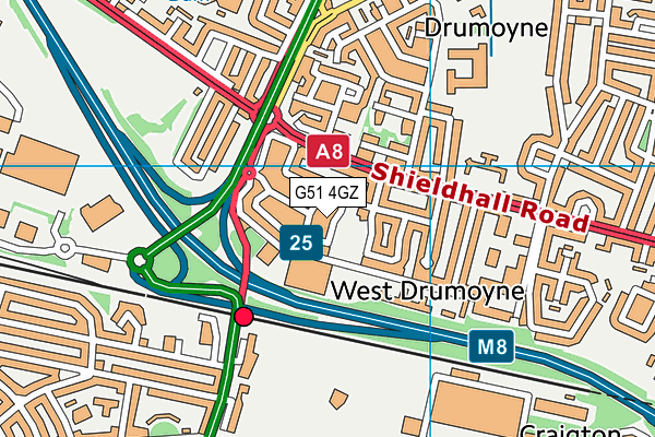 G51 4GZ map - OS VectorMap District (Ordnance Survey) G51 4GZ map - OS VectorMap District (Ordnance Survey)