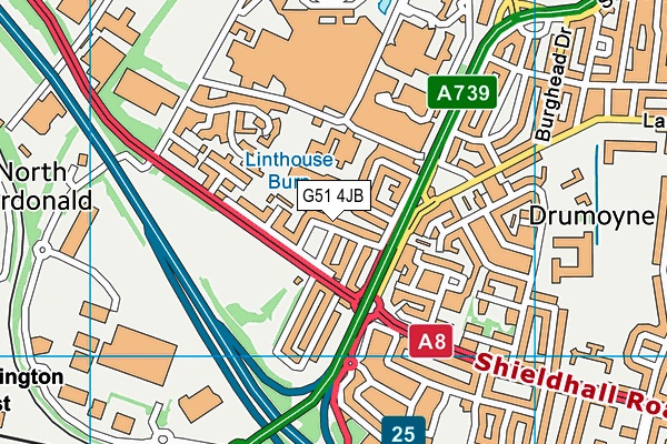 G51 4JB map - OS VectorMap District (Ordnance Survey) G51 4JB map - OS VectorMap District (Ordnance Survey)
