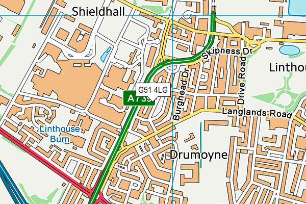 G51 4LG map - OS VectorMap District (Ordnance Survey) G51 4LG map - OS VectorMap District (Ordnance Survey)