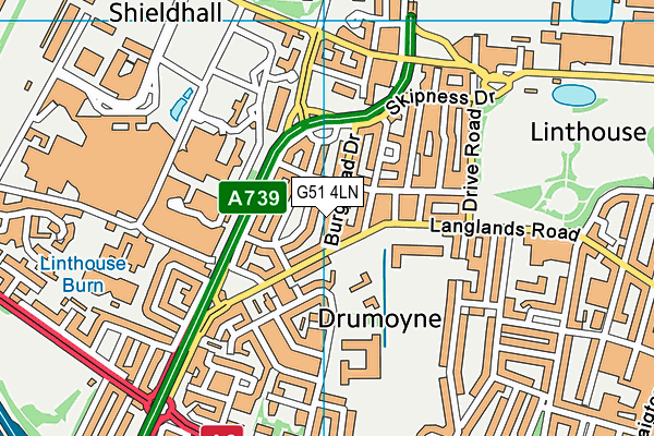 G51 4LN map - OS VectorMap District (Ordnance Survey) G51 4LN map - OS VectorMap District (Ordnance Survey)
