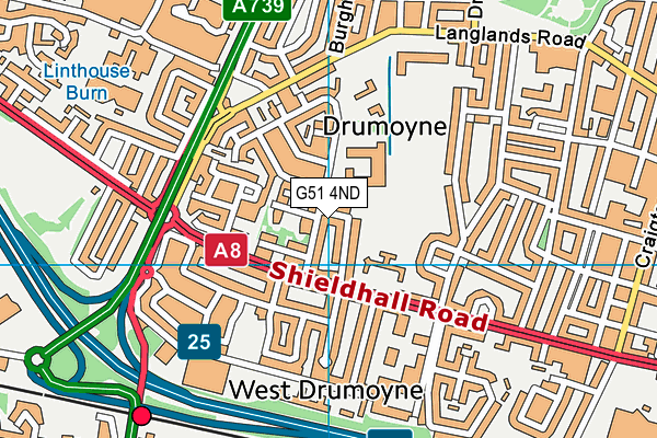G51 4ND map - OS VectorMap District (Ordnance Survey) G51 4ND map - OS VectorMap District (Ordnance Survey)