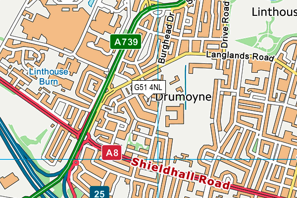 G51 4NL map - OS VectorMap District (Ordnance Survey) G51 4NL map - OS VectorMap District (Ordnance Survey)