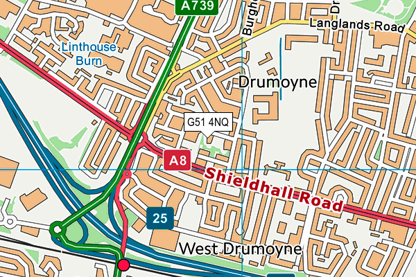 G51 4NQ map - OS VectorMap District (Ordnance Survey)