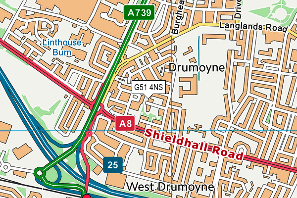 G51 4NS map - OS VectorMap District (Ordnance Survey) G51 4NS map - OS VectorMap District (Ordnance Survey)