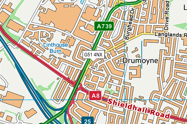 G51 4NX map - OS VectorMap District (Ordnance Survey) G51 4NX map - OS VectorMap District (Ordnance Survey)