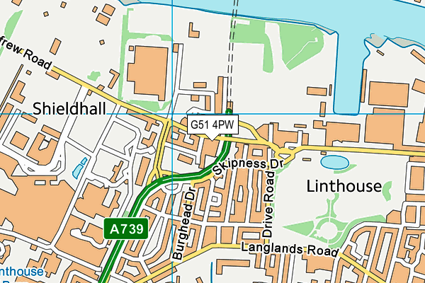 G51 4PW map - OS VectorMap District (Ordnance Survey) G51 4PW map - OS VectorMap District (Ordnance Survey)