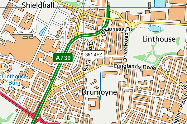 G51 4PZ map - OS VectorMap District (Ordnance Survey) G51 4PZ map - OS VectorMap District (Ordnance Survey)