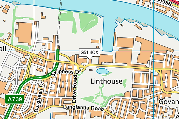 G51 4QX map - OS VectorMap District (Ordnance Survey) G51 4QX map - OS VectorMap District (Ordnance Survey)