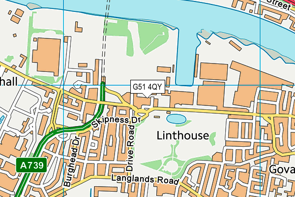 G51 4QY map - OS VectorMap District (Ordnance Survey) G51 4QY map - OS VectorMap District (Ordnance Survey)