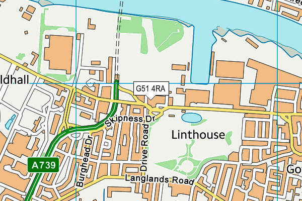 G51 4RA map - OS VectorMap District (Ordnance Survey) G51 4RA map - OS VectorMap District (Ordnance Survey)