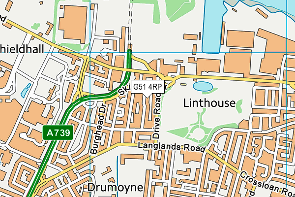 G51 4RP map - OS VectorMap District (Ordnance Survey)