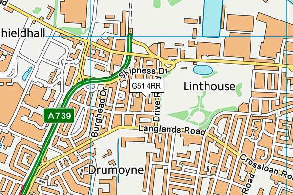 G51 4RR map - OS VectorMap District (Ordnance Survey) G51 4RR map - OS VectorMap District (Ordnance Survey)