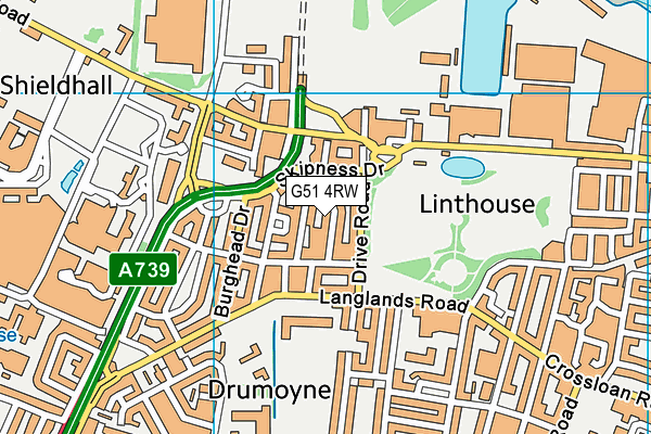 G51 4RW map - OS VectorMap District (Ordnance Survey) G51 4RW map - OS VectorMap District (Ordnance Survey)