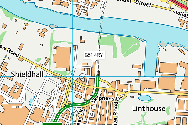 G51 4RY map - OS VectorMap District (Ordnance Survey) G51 4RY map - OS VectorMap District (Ordnance Survey)