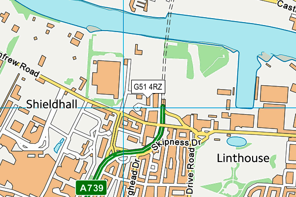 G51 4RZ map - OS VectorMap District (Ordnance Survey) G51 4RZ map - OS VectorMap District (Ordnance Survey)