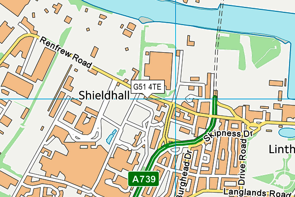 G51 4TE map - OS VectorMap District (Ordnance Survey) G51 4TE map - OS VectorMap District (Ordnance Survey)