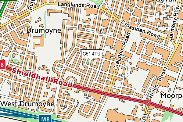 G51 4TU map - OS VectorMap District (Ordnance Survey) G51 4TU map - OS VectorMap District (Ordnance Survey)