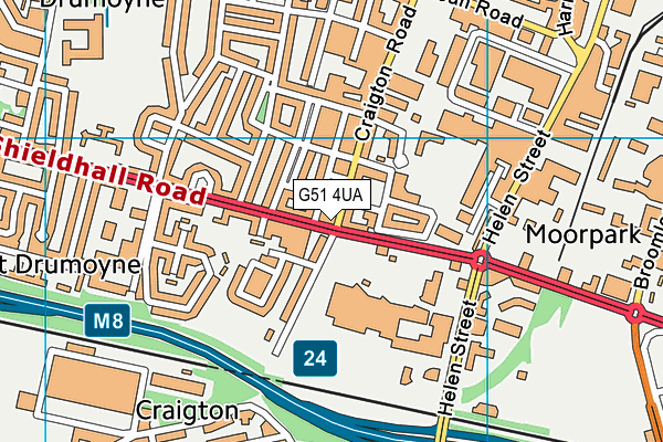 G51 4UA map - OS VectorMap District (Ordnance Survey) G51 4UA map - OS VectorMap District (Ordnance Survey)