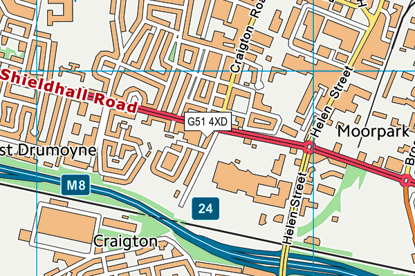 G51 4XD map - OS VectorMap District (Ordnance Survey) G51 4XD map - OS VectorMap District (Ordnance Survey)