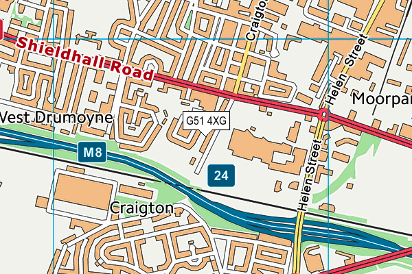 G51 4XG map - OS VectorMap District (Ordnance Survey) G51 4XG map - OS VectorMap District (Ordnance Survey)