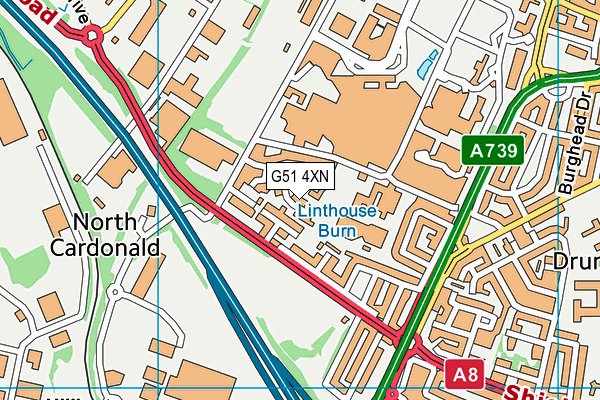 G51 4XN map - OS VectorMap District (Ordnance Survey) G51 4XN map - OS VectorMap District (Ordnance Survey)