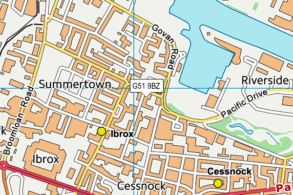 G51 9BZ map - OS VectorMap District (Ordnance Survey) G51 9BZ map - OS VectorMap District (Ordnance Survey)