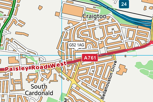 G52 1AG map - OS VectorMap District (Ordnance Survey) G52 1AG map - OS VectorMap District (Ordnance Survey)