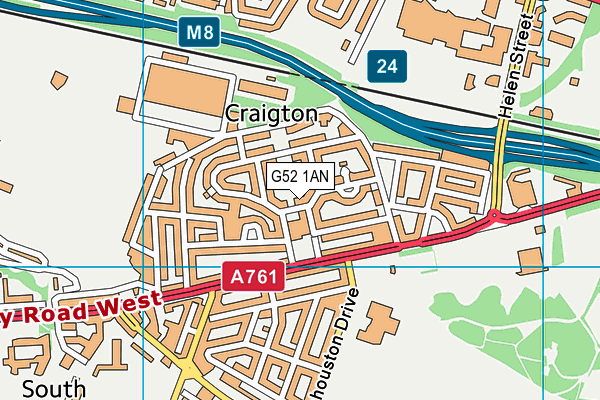 G52 1AN map - OS VectorMap District (Ordnance Survey) G52 1AN map - OS VectorMap District (Ordnance Survey)