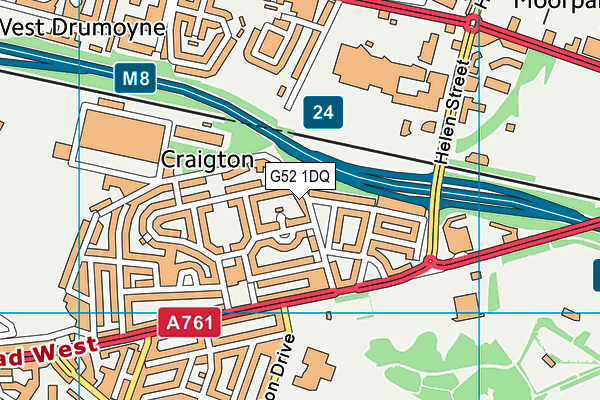 G52 1DQ map - OS VectorMap District (Ordnance Survey) G52 1DQ map - OS VectorMap District (Ordnance Survey)
