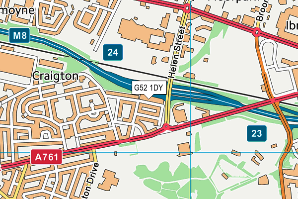 G52 1DY map - OS VectorMap District (Ordnance Survey) G52 1DY map - OS VectorMap District (Ordnance Survey)