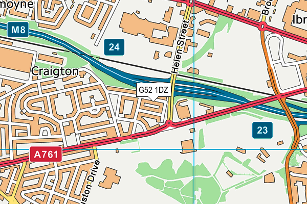 G52 1DZ map - OS VectorMap District (Ordnance Survey) G52 1DZ map - OS VectorMap District (Ordnance Survey)